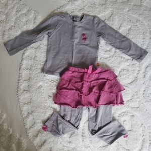 DESIGNER EUC long sleeve shirt with tutu leggings